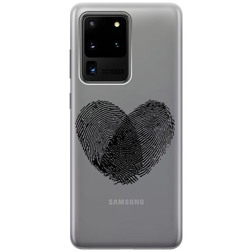 Силиконовый чехол с принтом Lovely Fingerprints для Samsung Galaxy S20 Ultra / Самсунг С20 Ультра силиконовый чехол на samsung galaxy s20 ultra самсунг с20 ультра с 3d принтом sarcasm element прозрачный