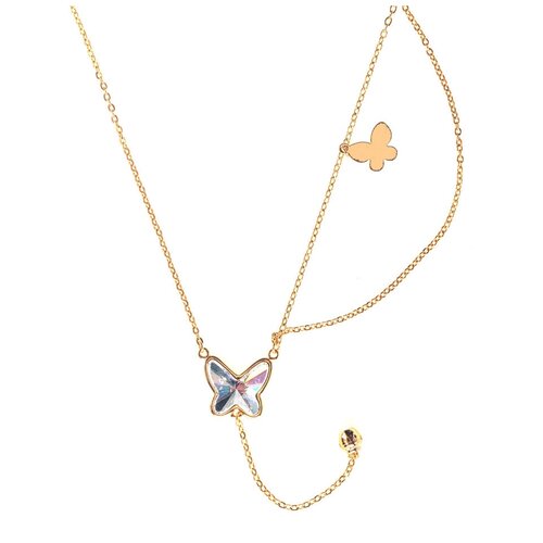 фото Цепочка и кулон на шею бабочки бижутерия advanced crystal xuping jewelry