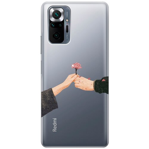 Силиконовый чехол с принтом Hands для Xiaomi Redmi Note 10 Pro / Сяоми Редми Ноут 10 Про силиконовый чехол с принтом pansies для xiaomi redmi note 10 pro сяоми редми ноут 10 про