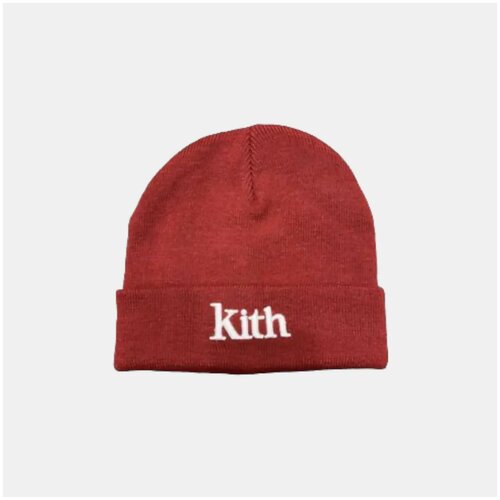 Шапка KITH Serif Red, Размер One size