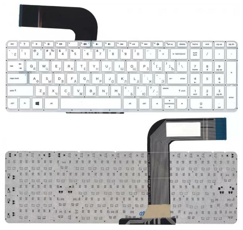 Клавиатура keyboard 9Z N9HBQ901 для ноутбука HP Pavilion 15-P 17-F 15-P000 15t-p000 15z-p000 17-F Envy 15-K000 15-K100 белая 1330₽