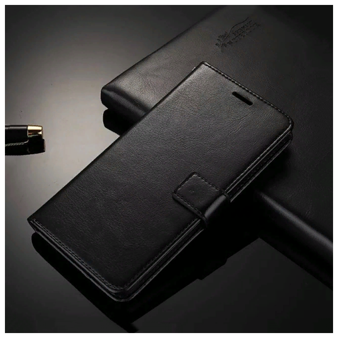 Чехол-книжка Чехол. ру для Realme XT / OPPO K5 из качественной импортной искусственной кожи с подставкой застежкой и визитницей черный