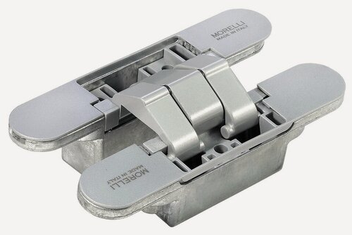 Изображение товара Петля дверная скрытая Morelli с 3-D регулировкой HH-16 SC матовый хром, петля металлическая накладная для межкомнатных дверей