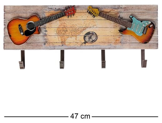 TM-18 Панно настенное с крючками "Две гитары"