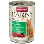 Корм Animonda Carny Adult (консерв.) для кошек, с говядиной, индейкой и кроликом, 400 г x 6 шт - изображение