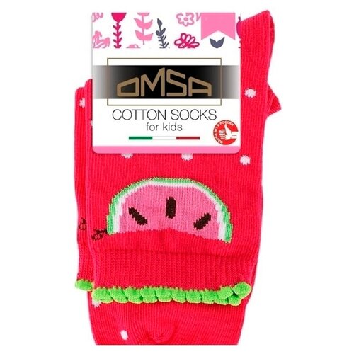 Носки Omsa размер 19-22, серый, розовый носки omsa размер 19 22 розовый