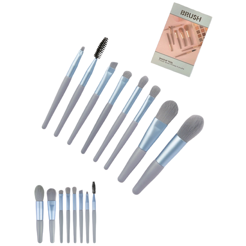 Набор кистей для макияжа Brush makeup tool powder pinceau a poudre 8 шт. серый