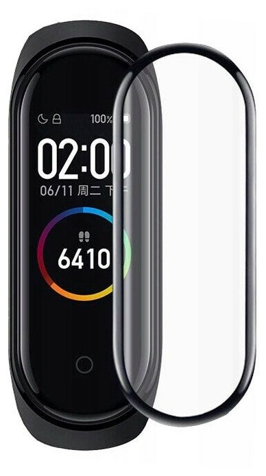 Aксессуар Ультратонкое полимерное стекло Barn&Hollis для Xiaomi Mi Band 5 3D Black УТ000022687