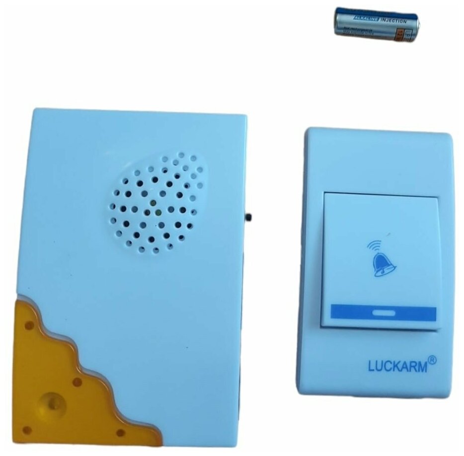 Звонок беспроводной дверной Rapture HS-0105 luckarm intelligent 008 жёлтый 80 метров, 32 звонка,