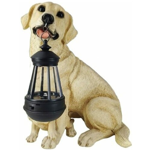 фигурка садовая для сада и дачи светильник на солнечной батарее сова коричневая Садовая фигурка космос Собака