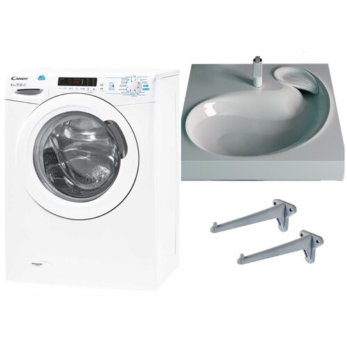 Стиральная машина с сушкой Candy CSWS 40364D2-07 с раковиной Buta 60 белый 2829100₽