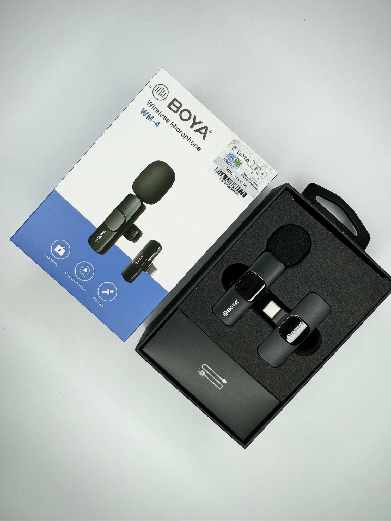 Петличный микрофон для iPhone15 BOYA WM-4 Type-C