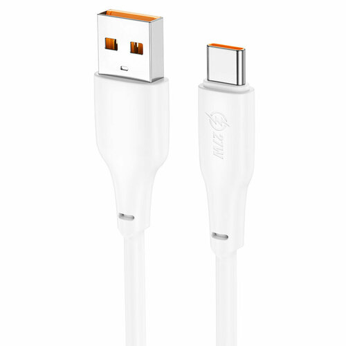 Кабель USB HOCO X93 Force USB - Type-C, 3A, 27W, 1 м, белый кабель hoco x93 force type c to type c до 60w 2м белый