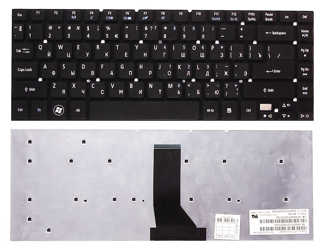 Клавиатура для Acer Aspire E5-471 русская, черная