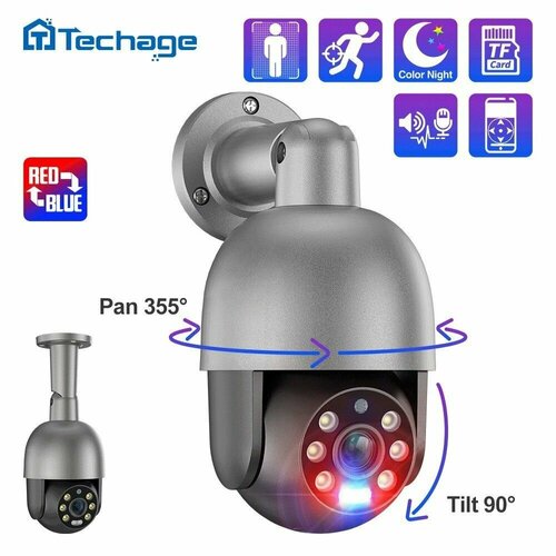 Techage 8MP PTZ Security POE IP-камера видеонаблюдения 4K видеокамера 599900₽