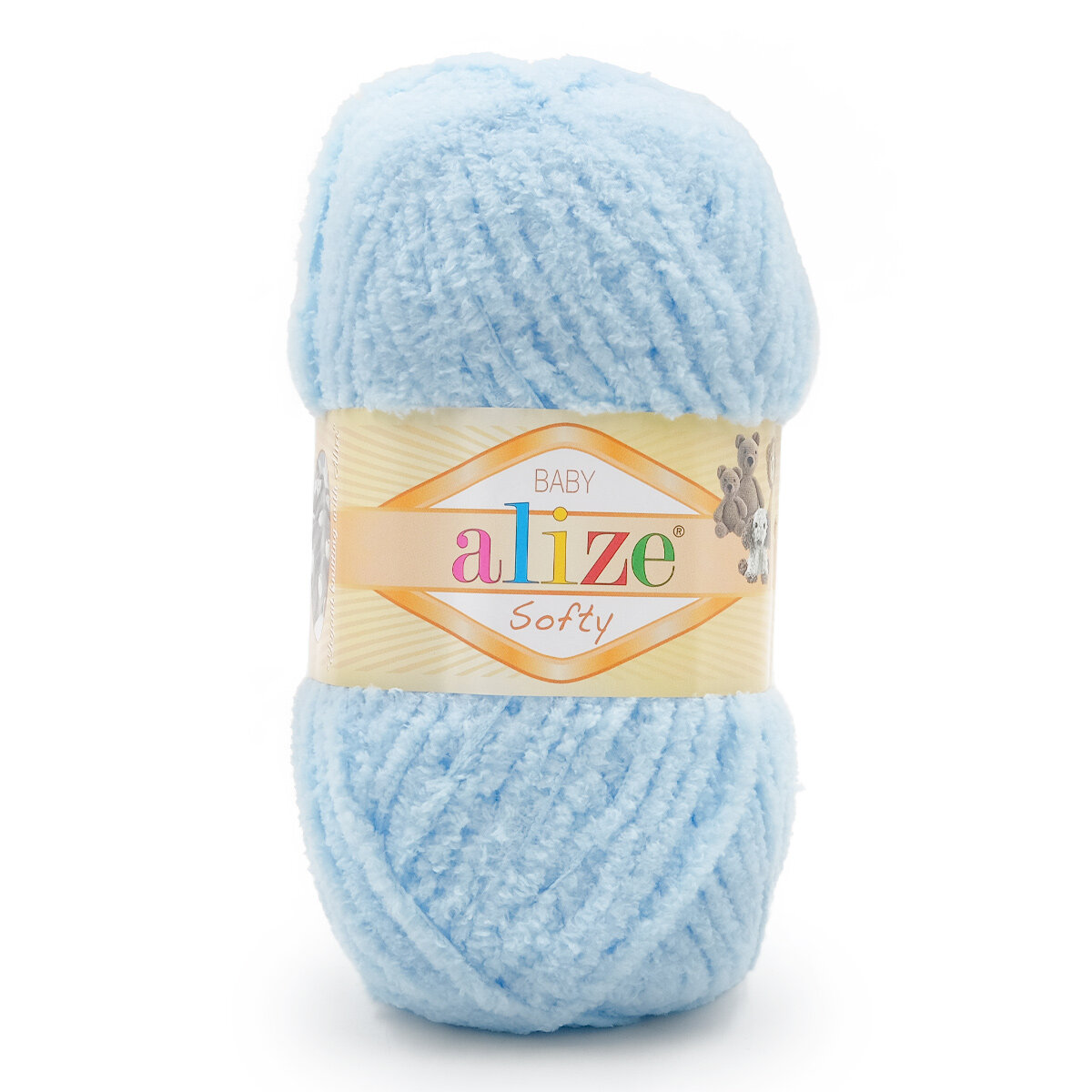 Пряжа для вязания ALIZE 'Softy' (100% микрополиэстер) (183 светло-голубой), 5 мотков