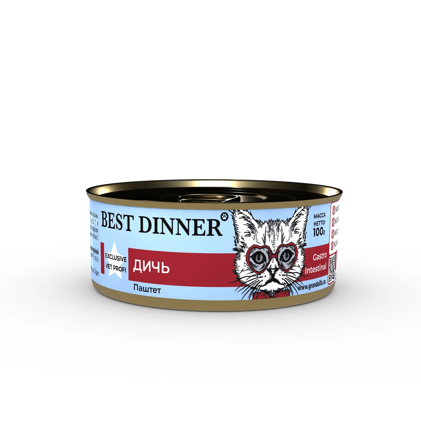 Консервы Best Dinner Cat Exclusive Vet Profi Gastro Intestinal дичь 12шт х 100г