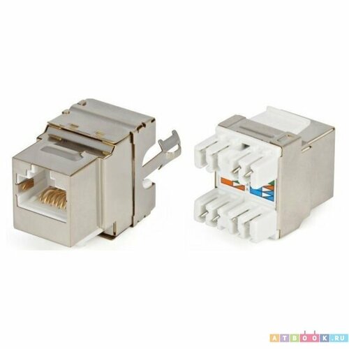 Hyperline Монтажное оборудование KJ9-8P8C-C6-90-SH-F Вставка Keystone Jack RJ-45 8P8C , категория 6, экранированная