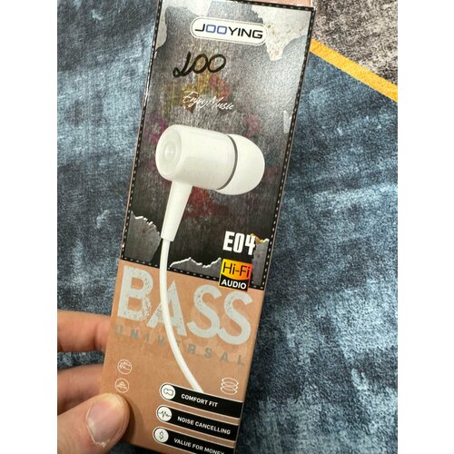 Проводные наушники капельки с микрофоном Jooying E04 98 Дцб 130см 32 Ом разъем 35мм для старых телефонов магнитолы радио MP3-плеера VR- 588₽