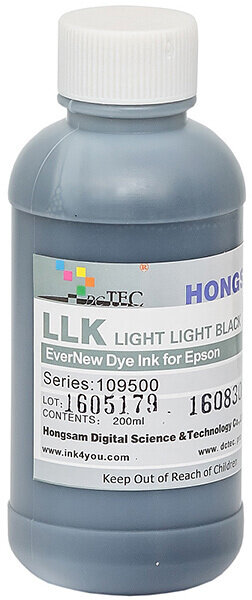 Чернила DCTec водорастворимые Epson Pro7900 EverNew Light Light Black (светло серый) 200 мл