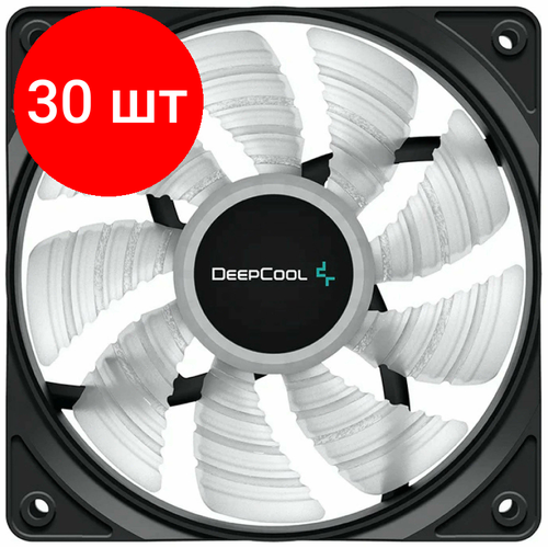 Комплект 30 штук, Вентилятор DEEPCOOL RF120W 120x120x25мм LED White подсветка, 1300об/мин