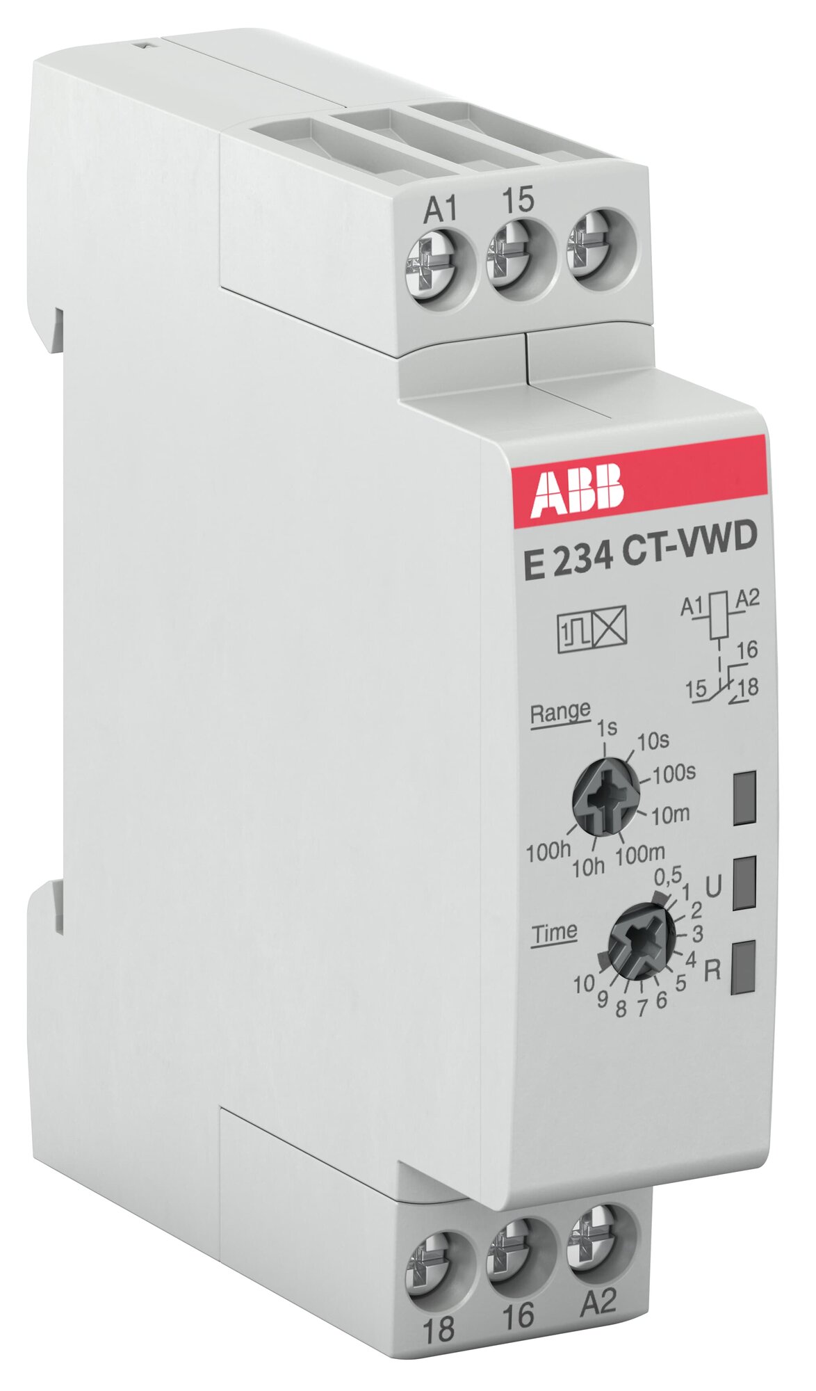 Реле времени ABB CT-VWD.12 (с проскальзыванием) 24-48B DC, 24-240B AC (7 диапазонов 0,05с.100ч) 1ПК 1SVR500130R0000