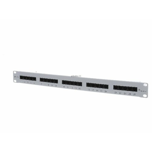 19-дюймовая панель ISDN, 25 портов, 1U, RAL7035 MPPISDN 25-H kurz – Telegärtner – J02023L0014 – 4018359290641