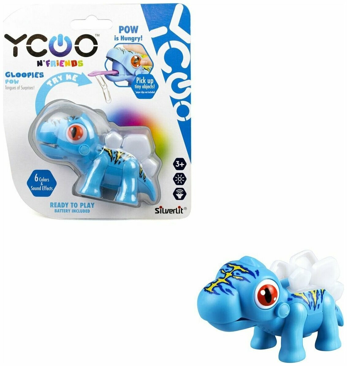 Интерактивная игрушка Ycoo Питомцы Динозавр Глупи, 88581-3, синий