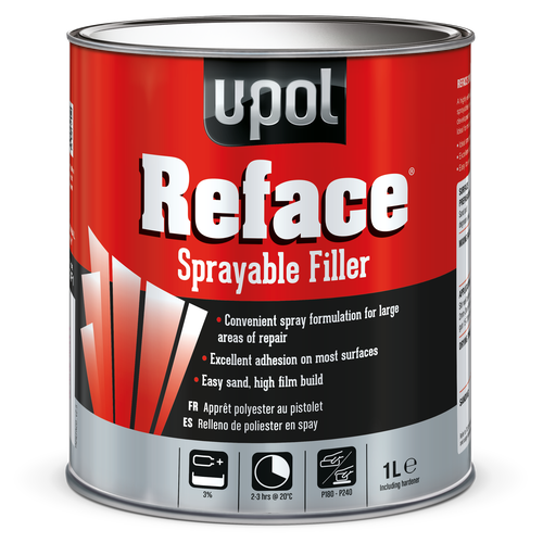 REFACE Шпатлевка напыляемая белая U-POL 1л 2450₽