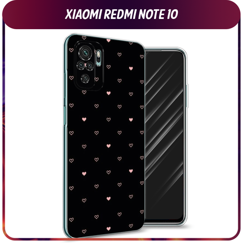 Силиконовый чехол на Xiaomi Redmi Note 10/Note 10S/Poco M5s / Сяоми Редми Нот 10/Нот 10S/Поко M5s Чехол с сердечками силиконовый чехол на xiaomi redmi note 10s сяоми редми нот 10s мы в ответе за тех кого напоили прозрачный