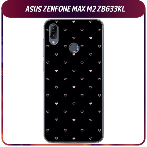 Силиконовый чехол на Asus Zenfone Max M2 ZB633KL / Асус Зенфон Макс М2 ZB633KL Чехол с сердечками