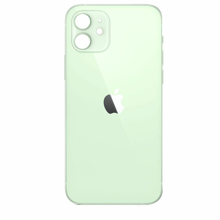 Стекло задней крышки для Apple iPhone 12 Mini (широкий вырез под камеру) зеленый