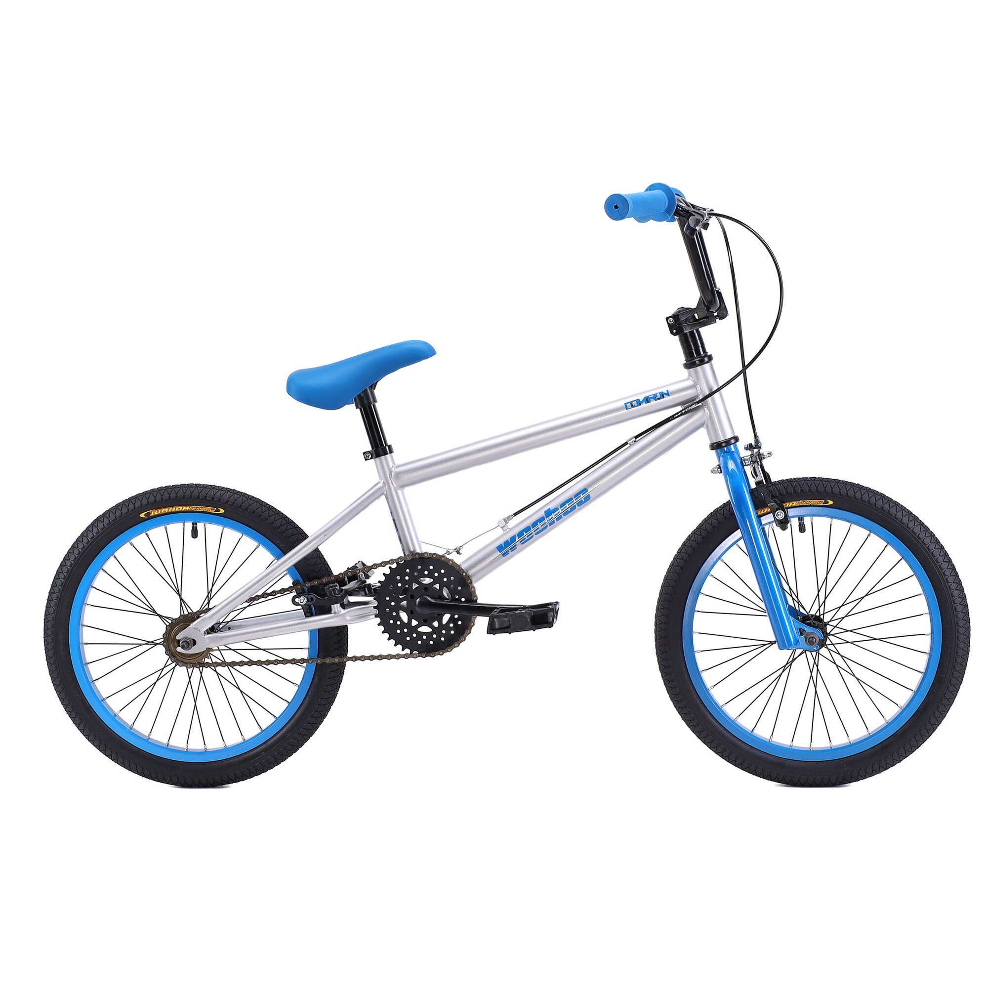 BMX 18" дюймов COMIRON WOOHOO. Велосипед Трюковый. Цвет SILVER BLUE