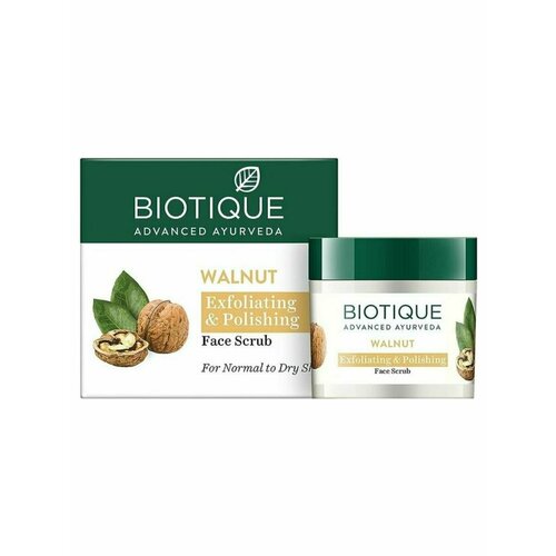 Скраб для лица Biotique очищающий с маслом грецкого ореха, 50 г