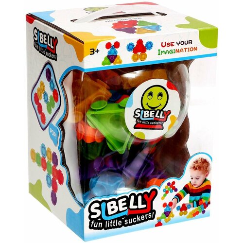 Мягкий конструктор Sibelly Забавные присоски, детский игровой набор из 24 силиконовых деталей