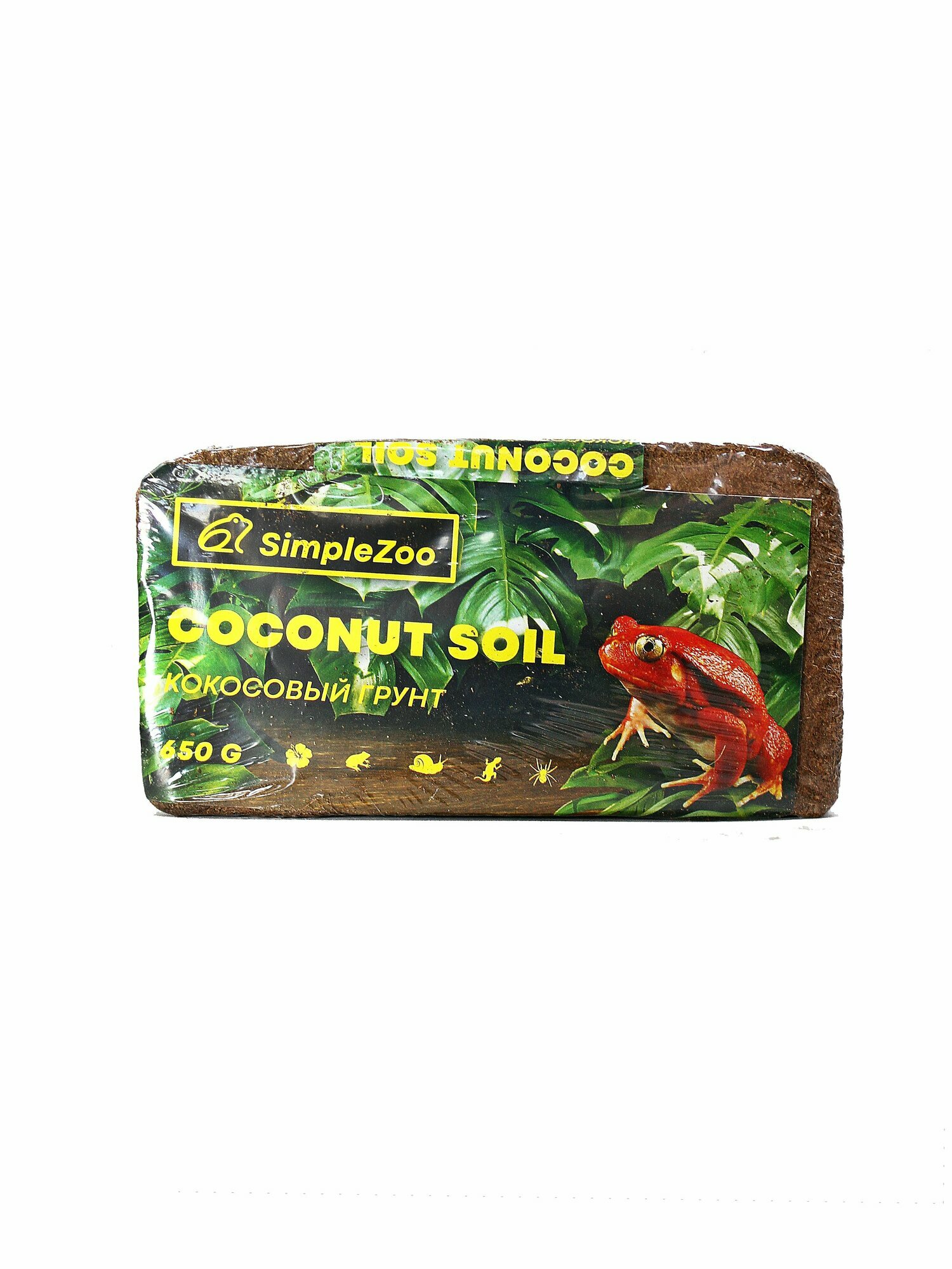 Кокосовый грунт для террариума и рептилий Simple Zoo крошка, брикет, 650 г