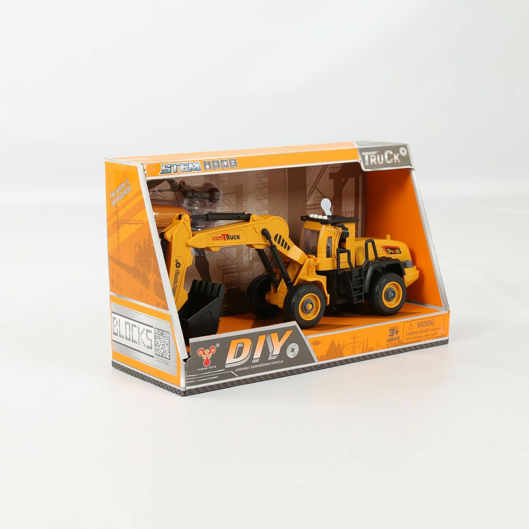 Экскаватор, Каток, Трактор конструктор на батарейках. — фото 1