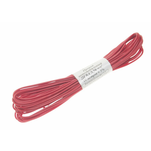 Провод монтажный ПГВА 10м сечение 05 кв мм красный аэнк 440₽