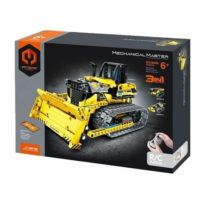 Детские конструкторы Im.IMaster Конструктор на радиоуправлении iM.Master 8038 Бульдозер 3 в 1