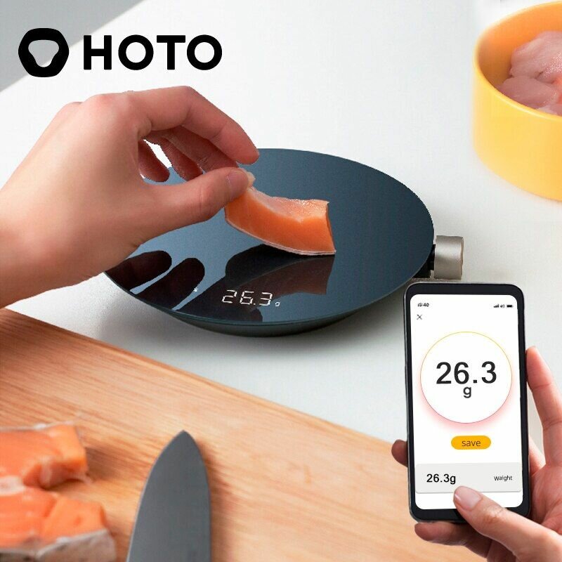 Изображение Умные кухонные весы Xiaomi HOTO Smart Kitchen Scale (черные)