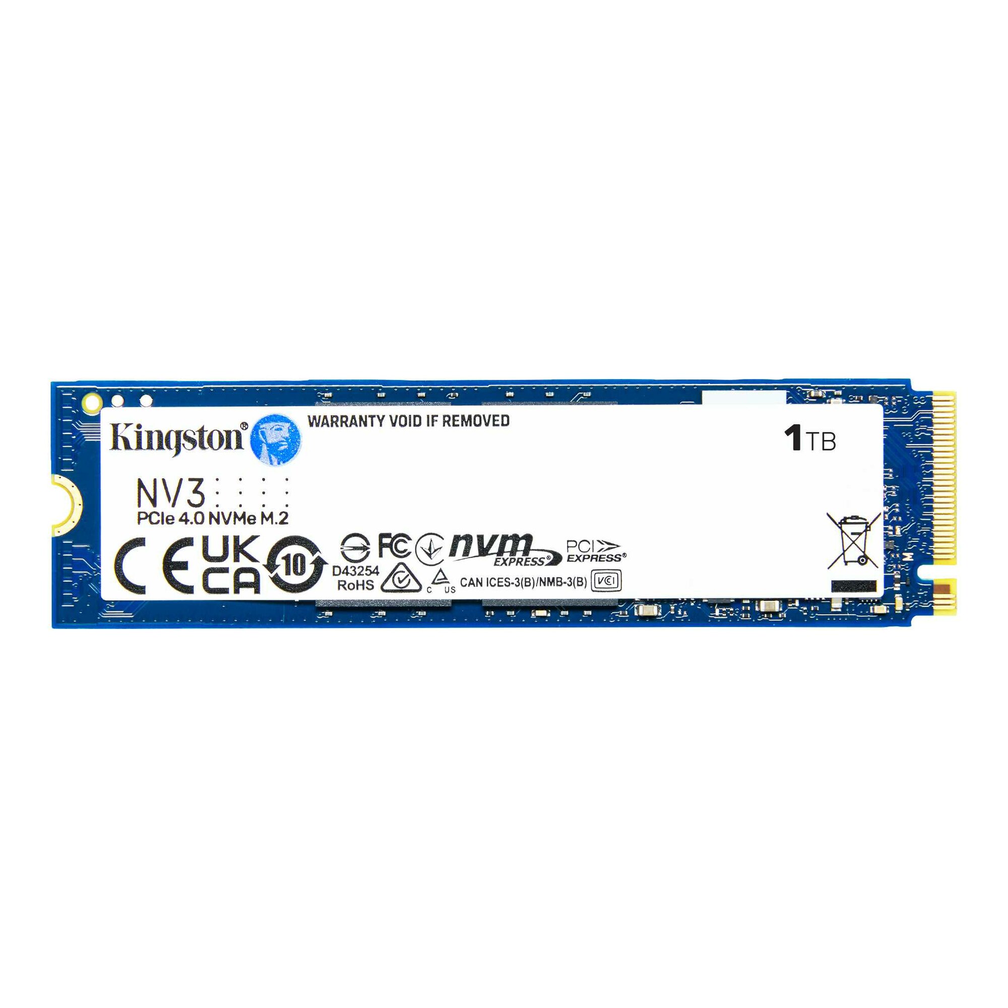 Твердотельный накопитель (SSD) Kingston 1Tb NV3 2280 PCI-E 4.0 x4 (SNV3S/1000G)