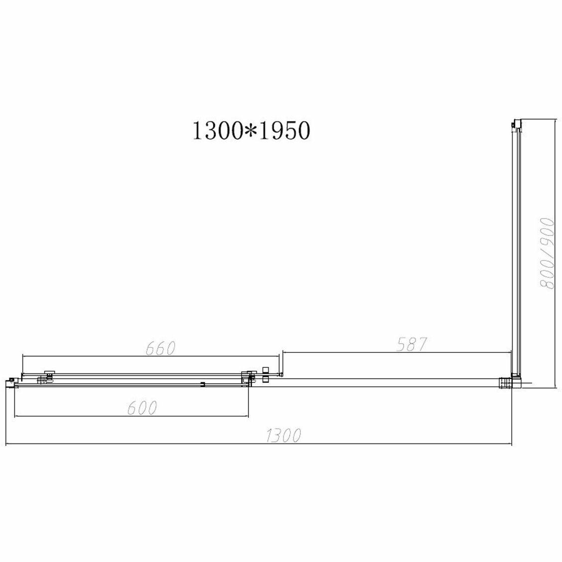 Душевой уголок Vincea Slim-N 130х80, хром, стекло прозрачное - фото №8