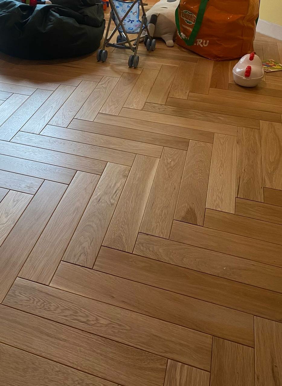 Изображение Паркет "Luxury Floor" 20 штук в упаковке, 50х9х1,5 см, дуб, золотистый, лак, влагостойкий