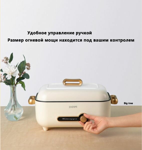 Картинки Многофункциональная электрическая плита Xiaomi Zhemi, 4 л, кастрюля для приготовления пищи, 1500 Вт