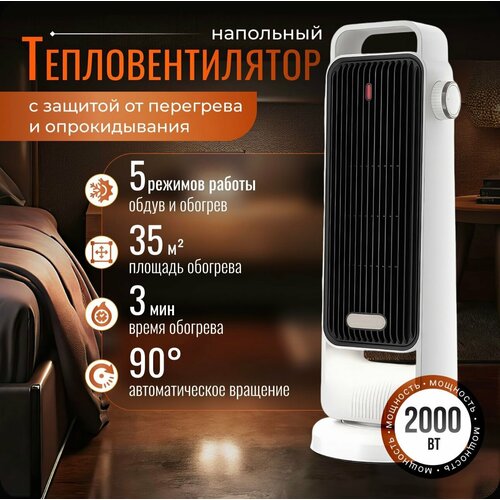Тепловентилятор напольный обогреватель для дома 3663₽