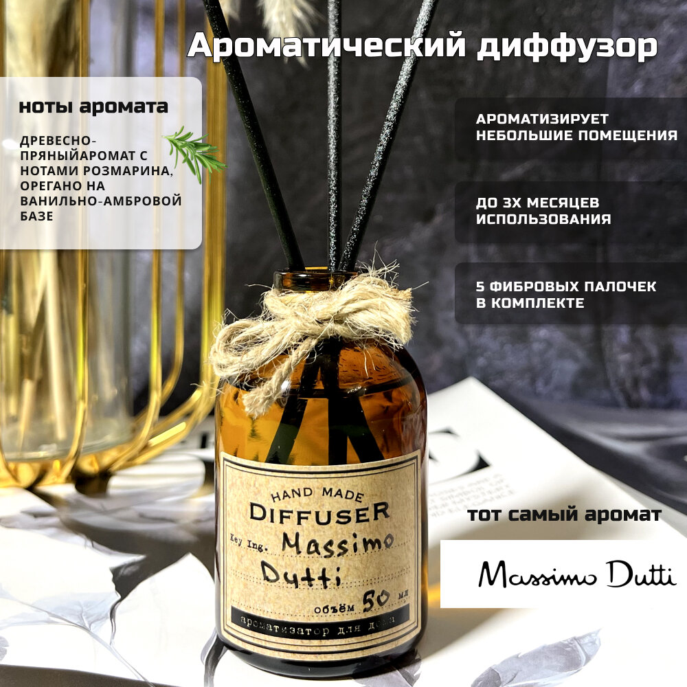 Подарочный набор Массимо Дутти, ароматические свеча и диффузор, 4 в 1 — фото 1