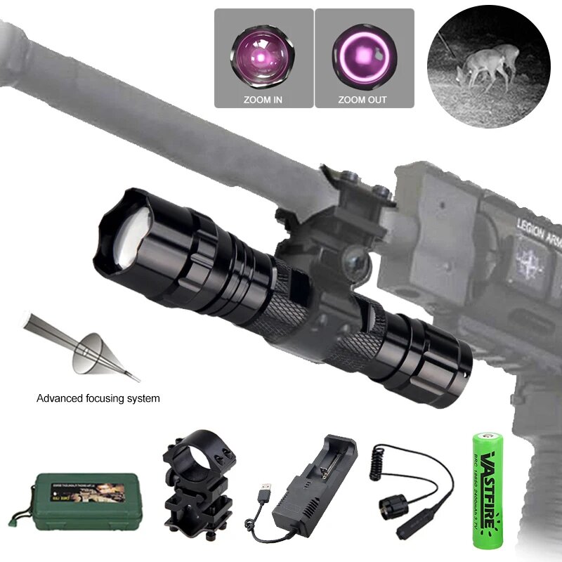 VASTFIRE ИК фонарик 850/940 нм, 501B IR 940nm, D With Mount2