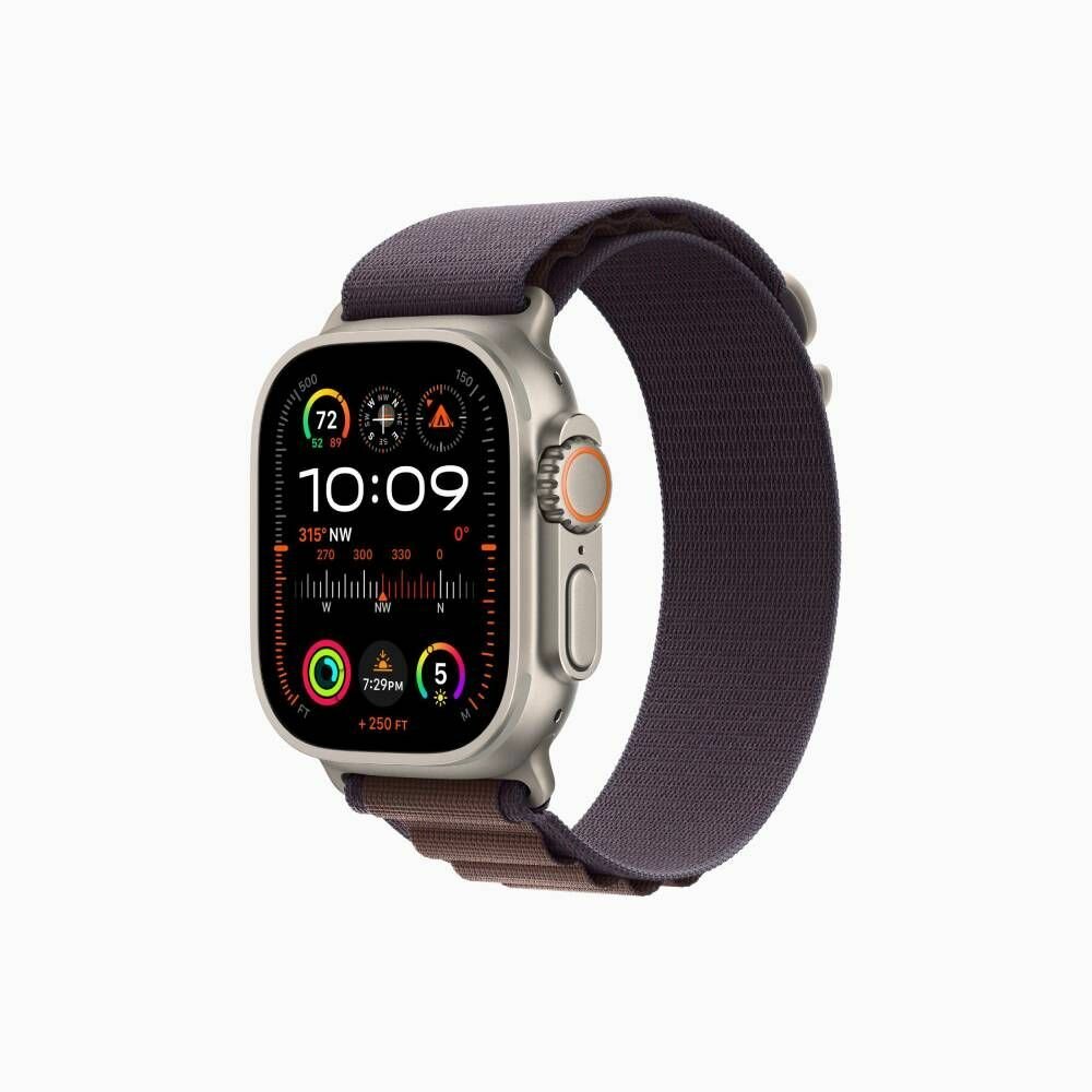 Умные часы Apple Watch Ultra 2 49 мм Titanium Case GPS + Cellular, Indigo Alpine Loop, размер ремешка M (Вторая версия)