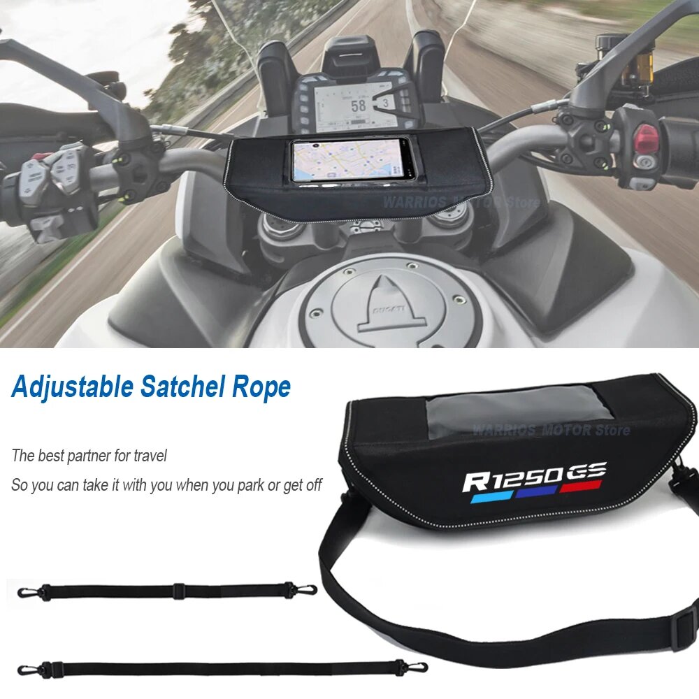 Водонепроницаемая сумка на руль мотоцикла для BMW R1250GS R1200GS R 1250 1200 GS ADVENTURE ADV, Черный — фото 1