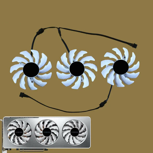 77 мм PLD08010S12H RTX3060 3060Ti графический вентилятор для GIGABYTE GeForce RTX 3060 RTX 3060 Ti Vision OC 3X WINDFORCE вентилятор для видеокарты 1653₽